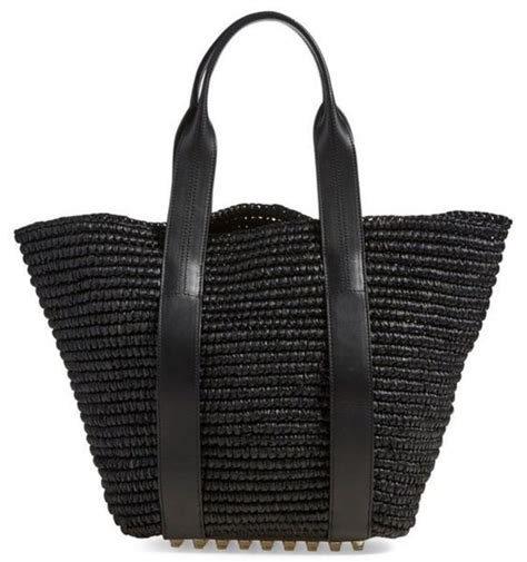 raffia bag black trim|palm tree raffia handbags.